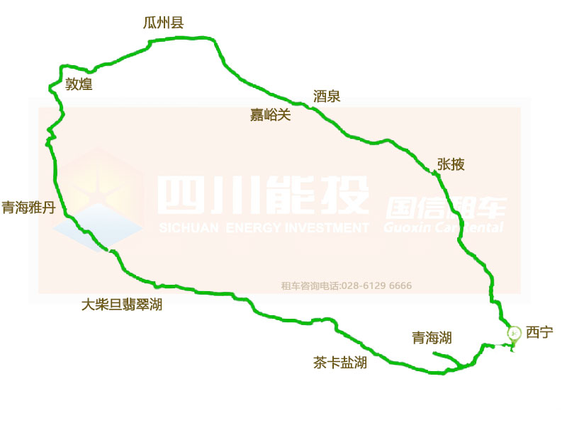 青海甘南旅游地图