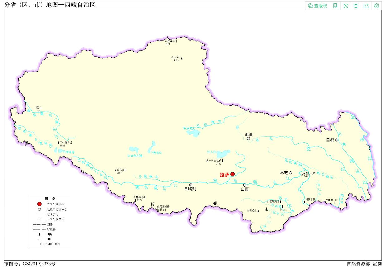 西藏地图高清版大图